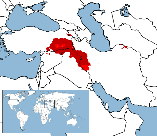 map of Kurdish population